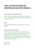 CMGT ACTUAL EXAM PAPER 2026&NewLine;QUESTIONS AND SOLUTIONS GRADED A&plus;