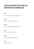 CMGT EXAM SCRIPT FINAL PAPER FULL&NewLine;QUESTIONS AND ANSWERS 2026