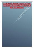 test bank  for Medical-Surgical Nursing&comma;&NewLine;7th Edition by Adrianne Dill Linton and&NewLine;Mary Ann Matteson