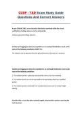 CUSP T&D Exam Study Guide Questions and Correct Answers