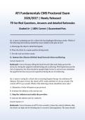 ATI Fundamentals CMS Proctored Exam BUNDLE 2026&sol;2027 &vert; 5 Full Practice Exam Sets &vert; Q&A with Detailed Rationales &vert; Guaranteed Pass - A&plus; Graded