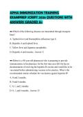 APHA IMMUNIZATION TRAINING&NewLine;EXAMPREP SCRIPT 2026 QUESTIONS WITH&NewLine;ANSWERS GRADED A&plus;