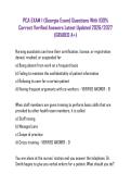PCA EXAM 1 &lpar;Georgia Exam&rpar; Questions With 100&percnt; Correct Verified Answers Latest Updated 2026&sol;2027 &lpar;GRADED A&plus;&rpar;