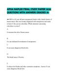 APHA NAPLEX FINAL STUDY PAPER 2026&NewLine;QUESTIONS WITH ANSWERS GRADED A&plus;