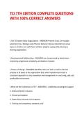 TCI 7TH EDITION COMPLETE QUESTIONS WITH 100&percnt; CORRECT ANSWERS