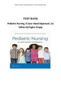 Pediatric Nursing&colon; A Case-Based Approach &lpar;1st Ed&period;&rpar; &ndash; Tagher Test Bank