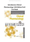 Introductory Clinical Pharmacology &lpar;12th Ed&period;&rpar; &ndash; Ford Complete Test Bank