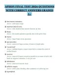 APHON FINAL TEST 2026 QUESTIONS&NewLine;WITH CORRECT ANSWERS GRADED&NewLine;A&plus;&NewLine;