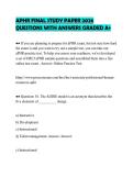 APHR FINAL STUDY PAPER 2026&NewLine;QUESTIONS WITH ANSWERS GRADED A&plus;