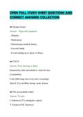 CPEN FULL STUDY SHEET QUESTIONS AND&NewLine;CORRECT ANSWERS COLLECTION