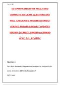 SSI OPEN WATER DIVER FINAL EXAM 2026 &ndash; COMPLETE TEST BANK WITH CORRECT ANSWERS & RATIONALES &vert; 300&plus; REAL QUESTIONS&NewLine;&NewLine;