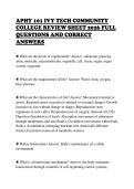 APHY 101 IVY TECH COMMUNITY&NewLine;COLLEGE REVIEW SHEET 2026 FULL&NewLine;QUESTIONS AND CORRECT&NewLine;ANSWERS&NewLine;