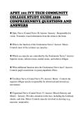 APHY 101 IVY TECH COMMUNITY&NewLine;COLLEGE STUDY GUIDE 2026&NewLine;COMPREHENSIVE QUESTIONS AND&NewLine;ANSWERS 