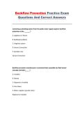 Backflow Prevention Practice Exam &ndash; Questions and Correct Answers Study Guide