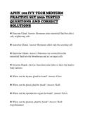 APHY 102 IVY TECH MIDTERM&NewLine;PRACTICE SET 2026 TESTED&NewLine;QUESTIONS AND CORRECT&NewLine;SOLUTIONS 