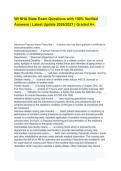 WI NHA State Exam Questions with 100&percnt; Verified&NewLine;Answers &vert; Latest Update 2026&sol;2027 &vert; Graded A&plus;&period;