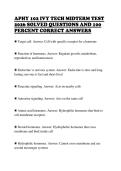 APHY 102 IVY TECH MIDTERM TEST&NewLine;2026 SOLVED QUESTIONS AND 100&NewLine;PERCENT CORRECT ANSWERS