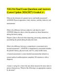 NSG316 Final Exam Questions and Answers&NewLine;&lpar;Latest Update 2026&sol;2027&rpar; Graded A&plus;&period;