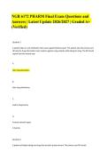 NGR 6172 PHARM Final Exam Questions and&NewLine;Answers &vert; Latest Update 2026&sol;2027 &vert; Graded A&plus;&NewLine;&lpar;Verified&rpar; 