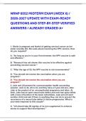 NRNP 6552 MIDTERM EXAM &lpar;WEEK 6&rpar; &sol; &NewLine;2026-2027 UPDATE WITH EXAM-READY &NewLine;QUESTIONS AND STEP-BY-STEP VERIFIED &NewLine;ANSWERS &sol; ALREADY GRADED A&plus;