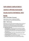2026&sol;2027 S-Tier New Jersey Employment Agency Owner&sol;Manager Exam Test Bank &vert; 20&plus; Elite Q&A &plus; Critical Axioms Cheat Sheet