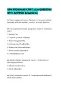 APM PFQ EXAM SCRIPT 2026 QUESTIONS&NewLine;WITH ANSWERS GRADED A&plus;