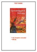 Test Bank for Gerontological Nursing&comma; 10th Edition by Charlotte Eliopoulos &vert; Multiple Choice Questions and Exam Prep