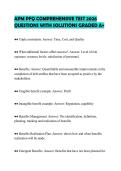 APM PFQ COMPREHENSIVE TEST 2026&NewLine;QUESTIONS WITH SOLUTIONS GRADED A&plus;&NewLine;
