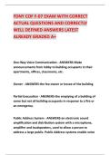 FDNY COF F-07 EXAM WITH CORRECT &NewLine;ACTUAL QUESTIONS AND CORRECTLY &NewLine;WELL DEFINED ANSWERS LATEST &NewLine;ALREADY GRADED A&plus; 