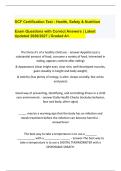 DCF Certification Test - Health&comma; Safety & Nutrition&NewLine;Exam Questions with Correct Answers &vert; Latest&NewLine;Updated 2026&sol;2027 &vert; Graded A&plus;&period;&NewLine;