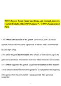 NFHS Soccer Rules Exam Questions And Correct Answers&NewLine;&vert; Latest Update 2026&sol;2027 &vert; Graded A&plus; &vert; 100&percnt; Guaranteed&NewLine;Pass&period;&NewLine;