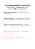 ANPH 1002 Final Exam 2026 &vert; All Questions and Correct Answers &vert; Verified Answers &vert; Just Released &vert; Brand New Version&excl;