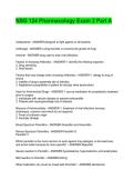 NSG 124 Pharmacology Exam 2 Part A&vert;Accurate&vert;Verified 2026