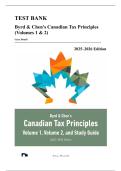 Test Bank &mdash; Byrd & Chen's Canadian Tax Principles&comma; Volumes 1 & 2&comma; 2025-2026 Edition &lpar;Donell&comma; 2025&rpar;&comma; Chapters 1-21 &vert; All Chapters Covered