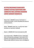 NJ TITLE INSURANCE EXAM WITH &NewLine;CORRECT ACTUAL QUESTIONS AND &NewLine;CORRECTLY WELL DEFINED ANSWERS &NewLine;LATEST ALREADY GRADED A&plus;