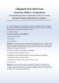 Lifeguard Test&colon; Red Cross  2026&sol;2027 Edition &vert; 100 Real Exam-Based Q&A with Verified Answers &vert; Paramedic Prep &vert; Pass Guaranteed - A&plus; Graded&NewLine;&NewLine;