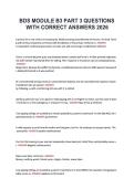BDS MODULE B3 PART 3 QUESTIONS &NewLine;WITH CORRECT ANSWERS 2026
