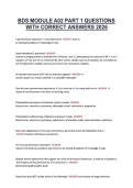 BDS MODULE A02 PART 1 QUESTIONS &NewLine;WITH CORRECT ANSWERS 2026 