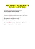 BDS MODULES QUESTIONS WITH &NewLine;CORRECT ANSWERS 2026 
