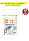 Genetics and Genomics in Nursing and Health Care &ndash; Complete Test Bank with Practice Questions and Answers&NewLine;