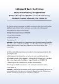 Lifeguard Test&colon; Red Cross ACTUAL EXAM 2026&sol;2027 &vert; 100 Real Exam-Based Q&A with Verified Answers &vert; Paramedic Prep &vert; Pass Guaranteed - A&plus; Graded
