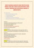 CREDIT BUSINESS ASSOCIATE &lpar;CBA&rpar; PRACTICE EXAM &NewLine;NEWEST 2026-2027 UPDATE 100 QUESTIONS & 100&percnt; &NewLine;CORRECT ANSWERS WITH RATIONALES GRADED A&plus; &NewLine;&lpar;BRAND NEW&excl;&excl;&rpar;