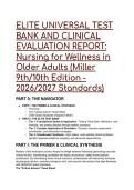 S-Tier Elite Geriatric Nursing Test Bank & Clinical Synthesis &lpar;Miller 9th&sol;10th Ed&rpar; &vert; 2026&sol;2027 Standards