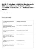 JIBC EMR Quiz Bank 2026  EXAM Questions with 100&percnt; Correct Answers &vert; Verified &vert;&vert; ACTUAL EXAM 2026 TEST&excl;&excl; Graded A&plus; &vert; 2025&vert;2026 EXAM UPDATE 