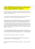Chem 1005 Final Exam Questions And Answers &vert;&NewLine;Latest Update 2026&sol;2027 &vert; Graded A&plus;&period;&NewLine;