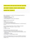 FLORIDA DENTAL LAWS AND RULES EXAM 200&plus; QUESTIONS&NewLine;AND CORRECT ANSWERS &vert; NEWEST UPDATE 2026&sol;2027 &vert;&NewLine;ASSURED PASS &vert; GRADED A&plus;&period;