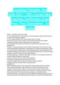 Coaching Principles Test 2026-2027 &vert; 100&percnt; Correct Q&A &vert; Coaching Certification Exam Prep &vert; Pass Guaranteed - A&plus; Graded