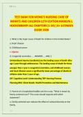 TEST BANK FOR WONG'S NURSING CARE OF &NewLine;INFANTS AND CHILDREN 12TH EDITION MARILYN J&period; &NewLine;HOCKENBERRY ALL CHAPTERS &lpar;1-34&rpar; &vert;A&plus; ULTIMATE &NewLine;GUIDE 2026 