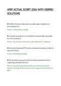 APRP ACTUAL SCRIPT 2026 WITH VERIFIED&NewLine;SOLUTIONS&NewLine;
