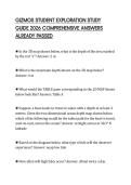 GIZMOS 2026 ACTUAL EXAM QUESTIONS&NewLine;WITH SOLUTIONS GRADED A&plus;